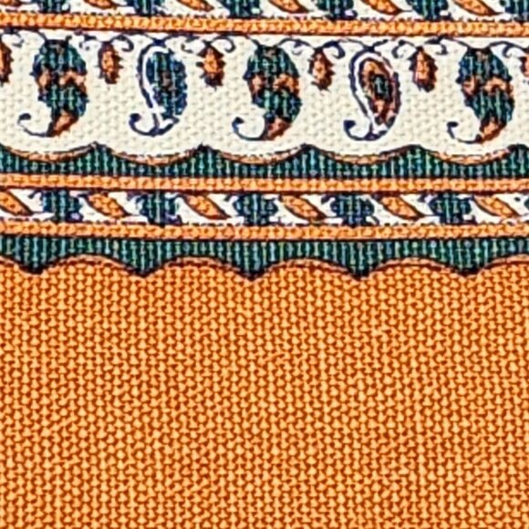 Upholstery Fabric by Concord Border Paisley Green Orange 54" x 42" - Picture 13 of 13